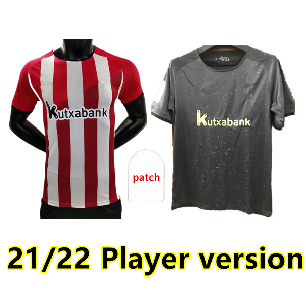 

Player version 21 22 Bilbao Soccer Jersey home Athletic I.MARTINEZ WILLIAMS away 2021 football YURI B RAUL GARCIA MUNIAIN Camiseta de men+kids, Black;yellow