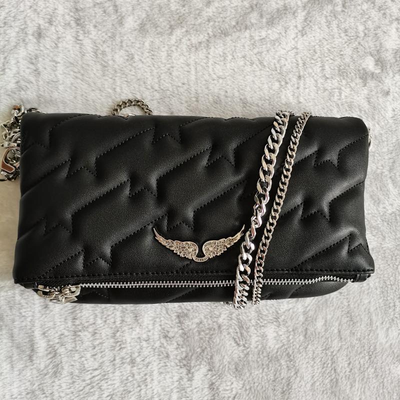 

Card Holders 2021 Genuine Leather Black Bag Handbag Messenger One Shoulder For Women, Black swallow gird