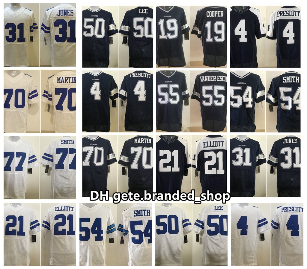 

Elite Dallas Cowboys Mens Dak Prescott Leighton Vander Esch Ezekiel Elliott Amari Cooper Jaylon Smith Martin Sean Football Jerseys, Black;red
