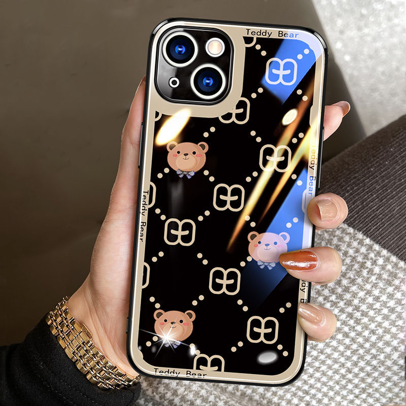 

Luxury Design 9D Temper Glass Phone Cases For iPhone 13 Pro Max 12mini 11pro Xr Xs X 8 7 6s Samsung Galaxy S21 Note20 Ultra S20 Plus Lens Upgrade Scratchproof Shell, Color 3