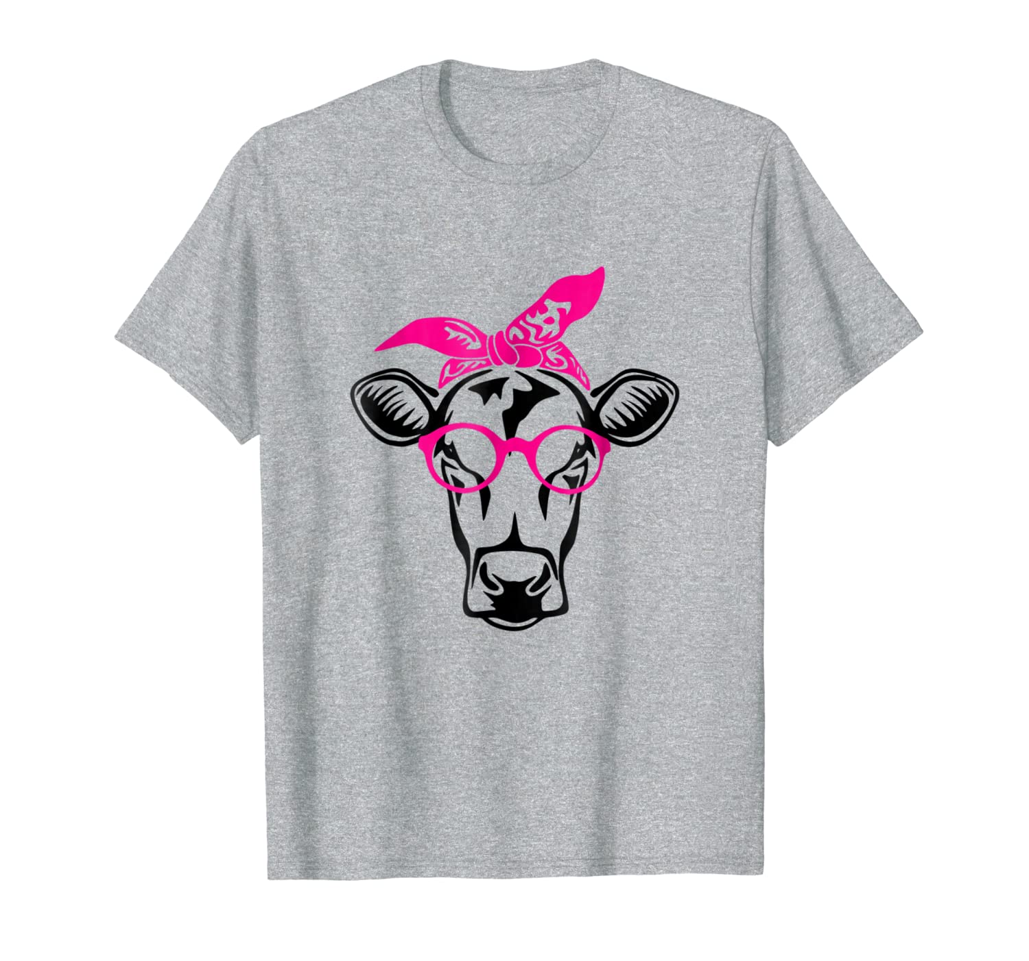 Cute Heifer Cattle Bandana Cow Head T Shirt for Women&#039;s-image-701934062