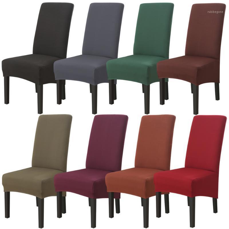 

Multi-color Chair Cover Solid Color Spandex Restaurant Slipcover Kitchen Seat Covers For Banquet Wedding Dinner
