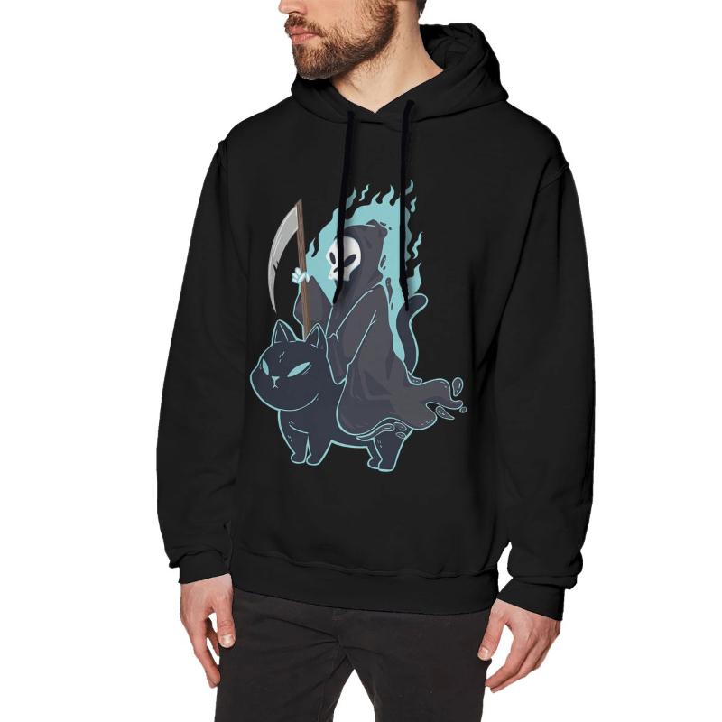 

Men's Hoodies & Sweatshirts Grim Reaper Black Cat Men Hoodie Tracksuits Sweatshirt