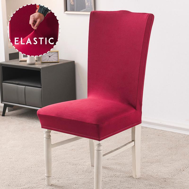 

Solid Color Stretch Chair Cover,Spandex Fabric,Seat Covers Restaurant El Party Banquet Slipcovers Home Decoration