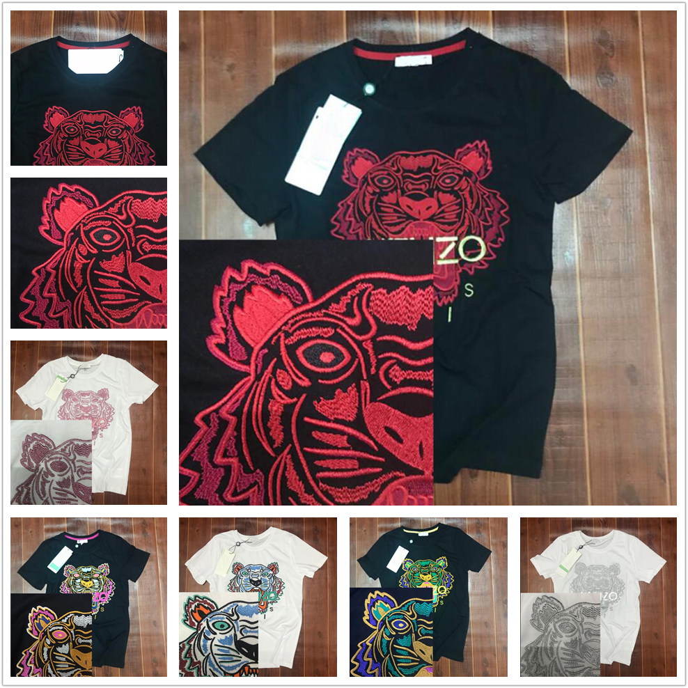 

2020 high quality embroidered T-shirt classic fashion free postage, White;black
