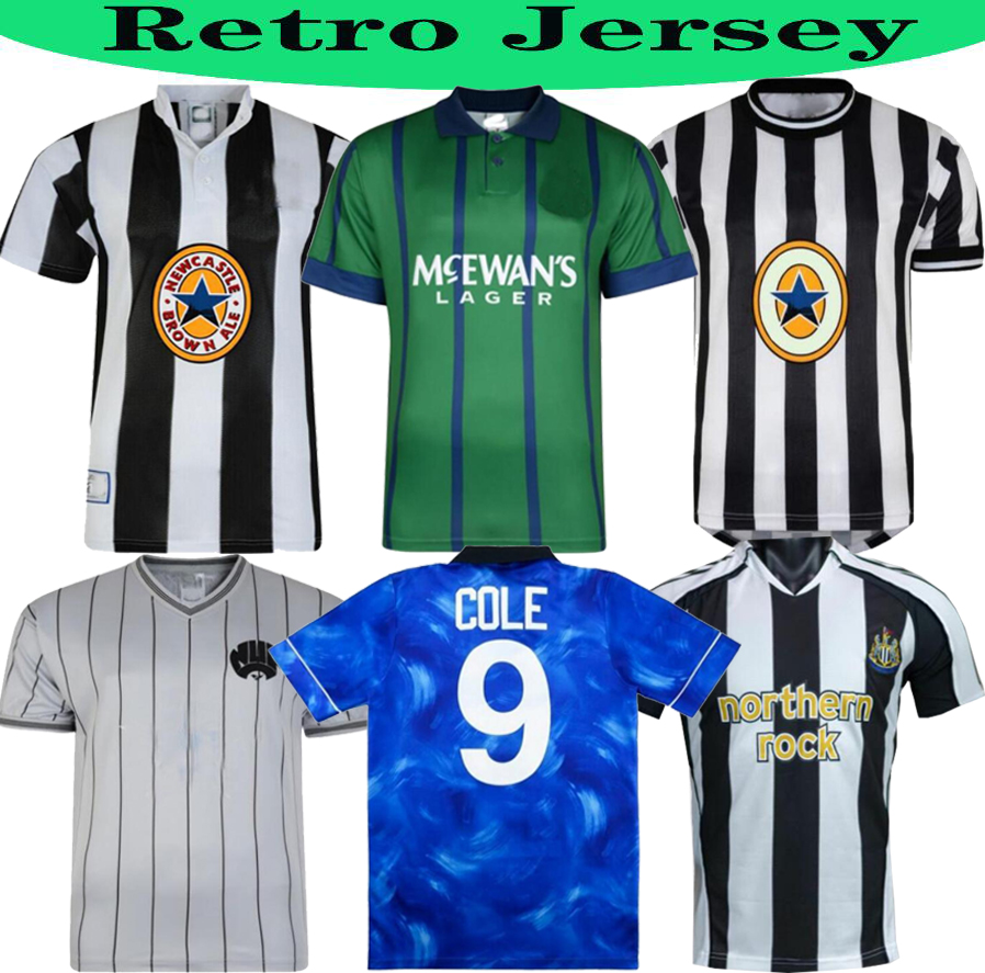 

94 95 97 98 Retro version JERSEYS SHEARER 9 ASPRILLA 11 EMRE OWEN KETSBAIA COLE 96 05 06 Football shirts, Blue