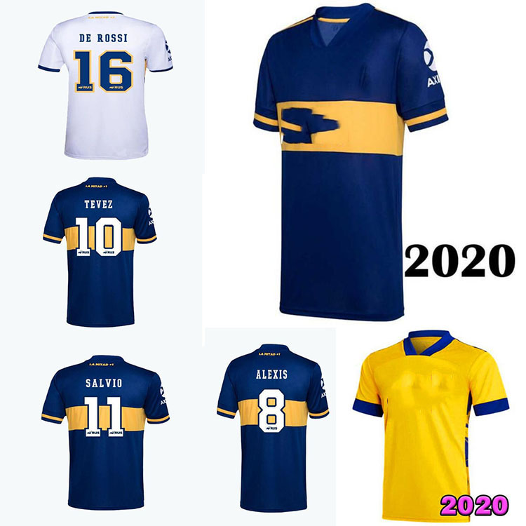 

Fans Player version 20 21 Boca Juniors soccer jersey MARADONA TEVEZ DE ROSSI 2020 2021 home away 3rd 4th adult football shirt, Black;yellow