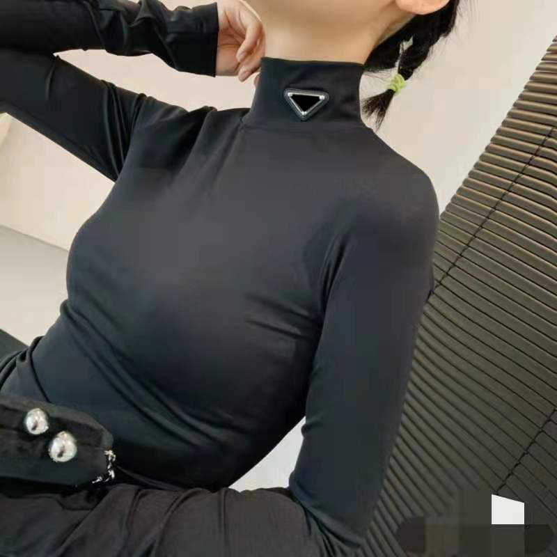 

Women Blouses Shirts High Necks Long Sleeves Sweatshirt For Lady Slim Style With Budge Neck Yoga Shirt Thin Material Tees Tops, White