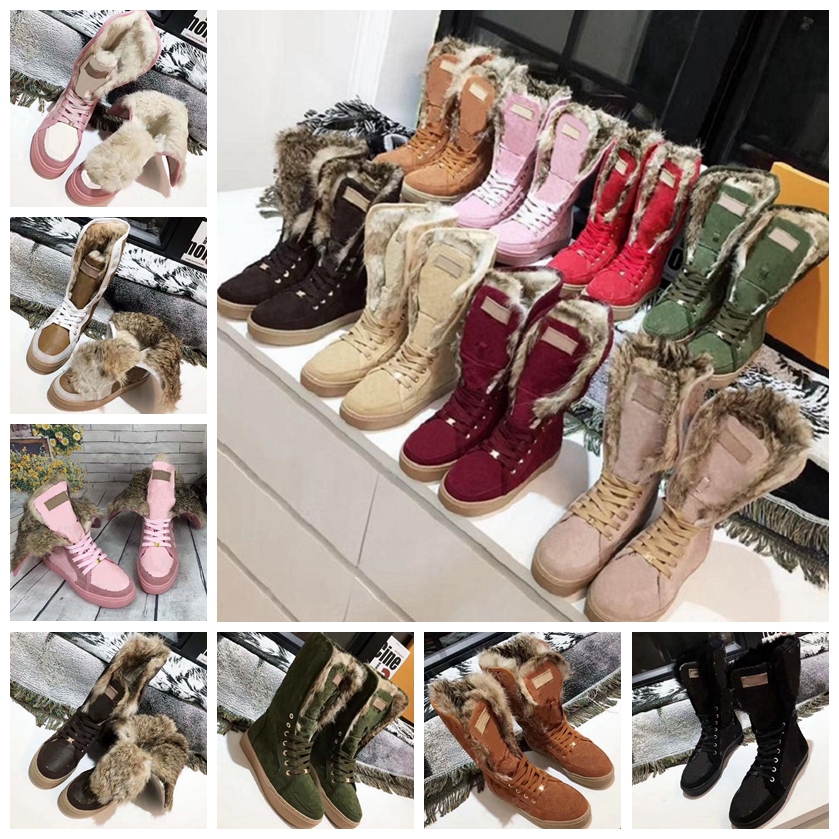 

Snow boots 2021 Casual shoes donne rivestono di pelle stivali invernali neve stivali in camoscio pelliccia reale diapositiv EU:35-42, Black