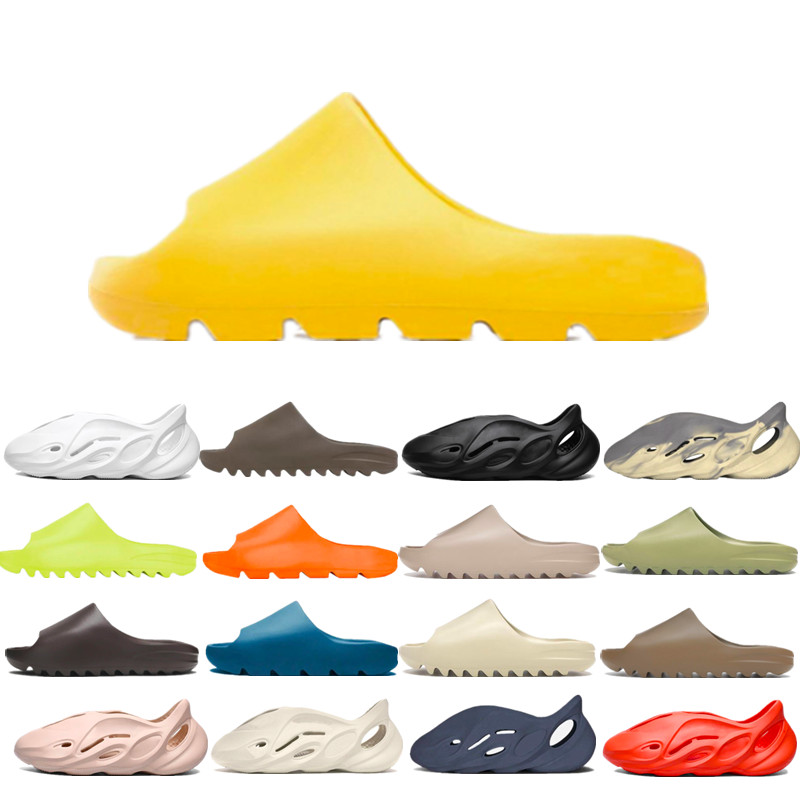 

Core Slides Women Men Slippers Bone Pure Foam Runner Slide Enfora Blue Orange Desert Sand Resin Soot Earth Brown Summer Shoes Glow Green Lux, Black