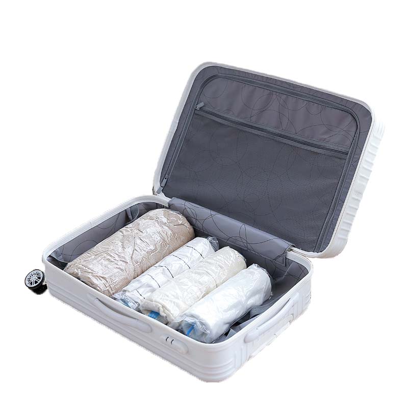 Compression Vacuum Travel Bag Clothes Storage Foldable Bag Plastic Clear Duffle Bags-image-749085743