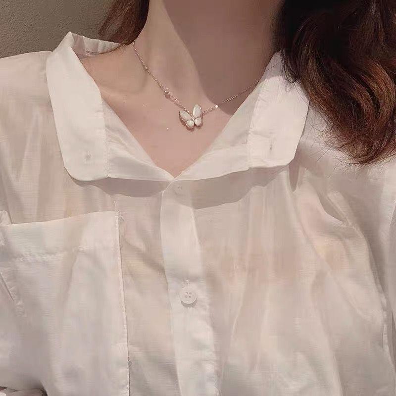

Chains The Butterfly Necklace Female Contracted Collarbone Chain Of Small And Pure Fresh Temperament Act Role Ofing Is Tasted