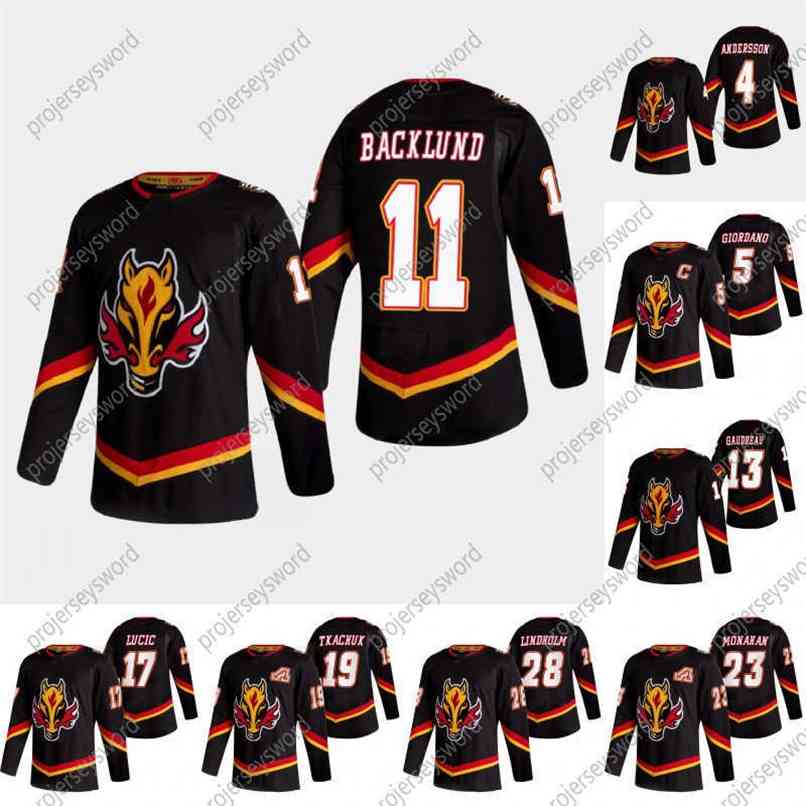 

Kob Mikael Backlund 2020-21 Reverse Retro Hockey Jersey Calgary Flames Rasmus Andersson Mark Giordano Johnny Gaudreau Matthew Tkachuk Derek Ryan, 17 milan lucic