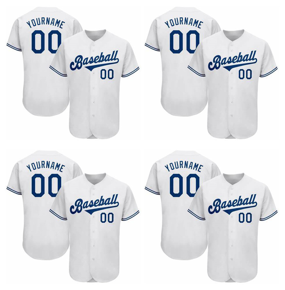 

Custom White Baseball Jersey 1023456789, Men size s-4l