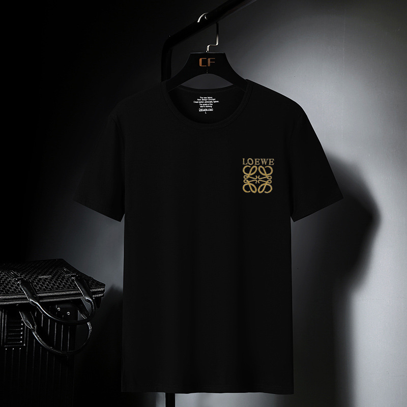 

fashion t shirt 2021 summer men's diamond brand round neck letter big leisure short sleeve shirt, White;black