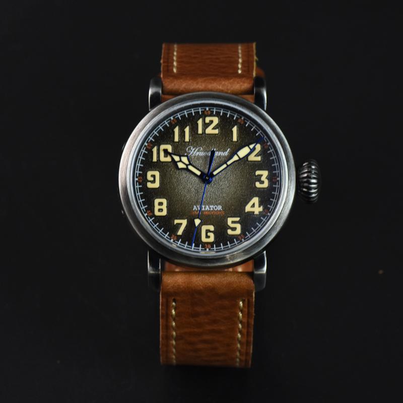 

Wristwatches Hruodland Distressed Automatic Men Watches Sapphire Glass 30ATM SW200 Mechanical Staninless Steel Wrist Watch Gifts, Pt5000
