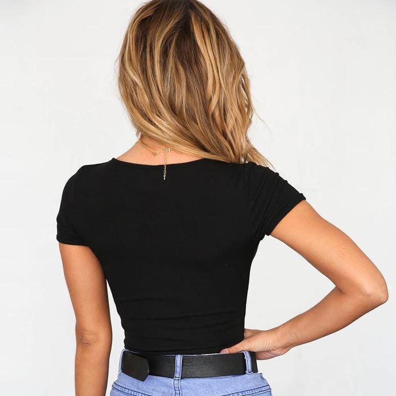 

Women' Jumpsuits & Rompers Women Short Sleeves Jumpsuit V Neck Slim Fit Low-cut Top Bodysuit For Summer C66, Black