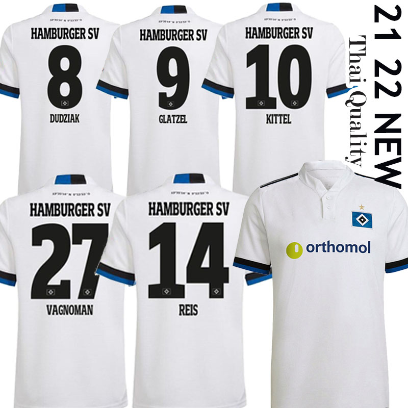 

2021 2022 Hamburger SV Soccer Jerseys Home White VAGNOMAN ONANA LEIBOLD REIS KITTEL GLATZEL DUDZIAK 21/22 HSV football shirts Uniforms 2XL MÄNNER MEN, Hamburger 21-22 home