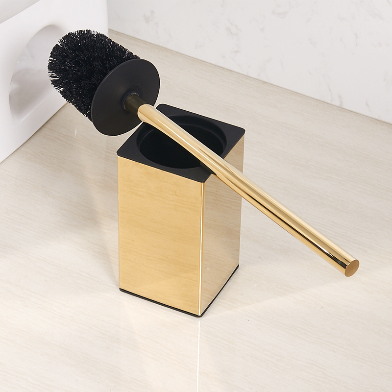 

2021 New Gold with 304 Stainless Steel Nickel/black Bathroom Toilet Scrub Cleaning Brush Holder Set 0cub, Red