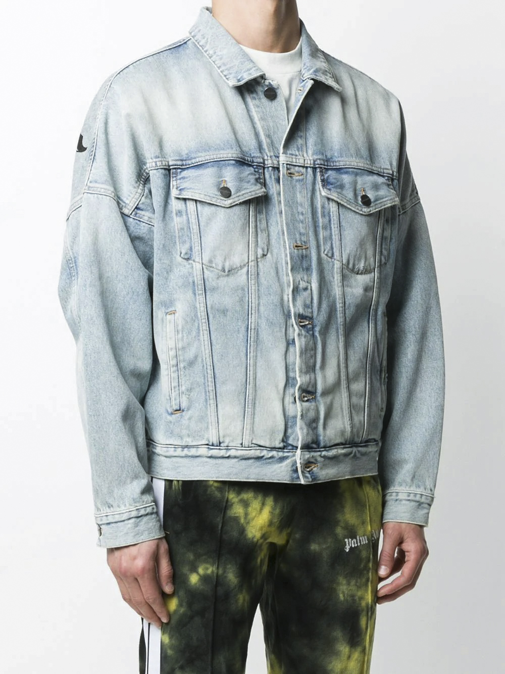 

Mens Denim palm Jacket Famous Men Women High Quality Casual palmss Coats Fashion Letter printing Mans coat Stylist womens angels jackets Outwear Asian size -XL, I need look other product