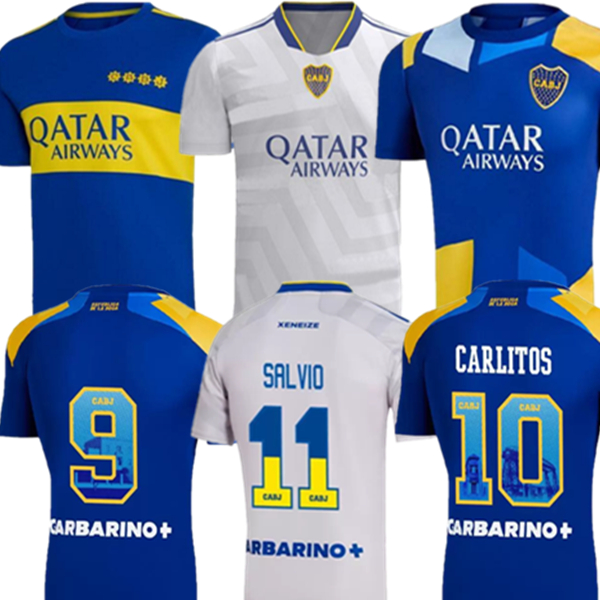 

21 22 Boca Juniors Bombonera soccer jerseys CARLITOS ALEXIS ABILA SALVIO PEREZ TEVEZ DE ROSSI PAVON MAURO HURTADO football shirt men kids kits uniform jersey, Color 4