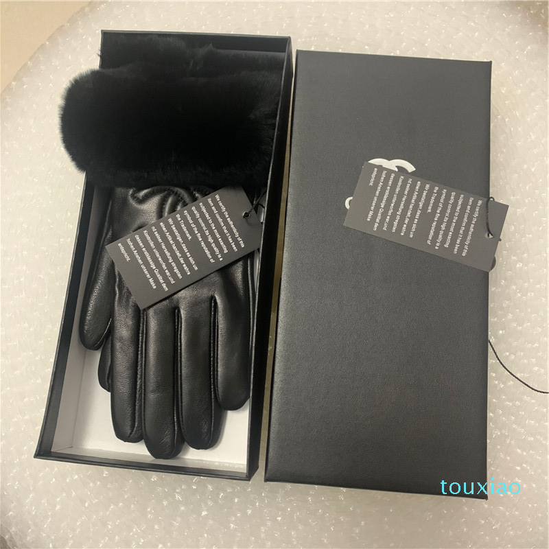 

Fashion winter Gloves Female touch screen rabbit hair warm skin gloves