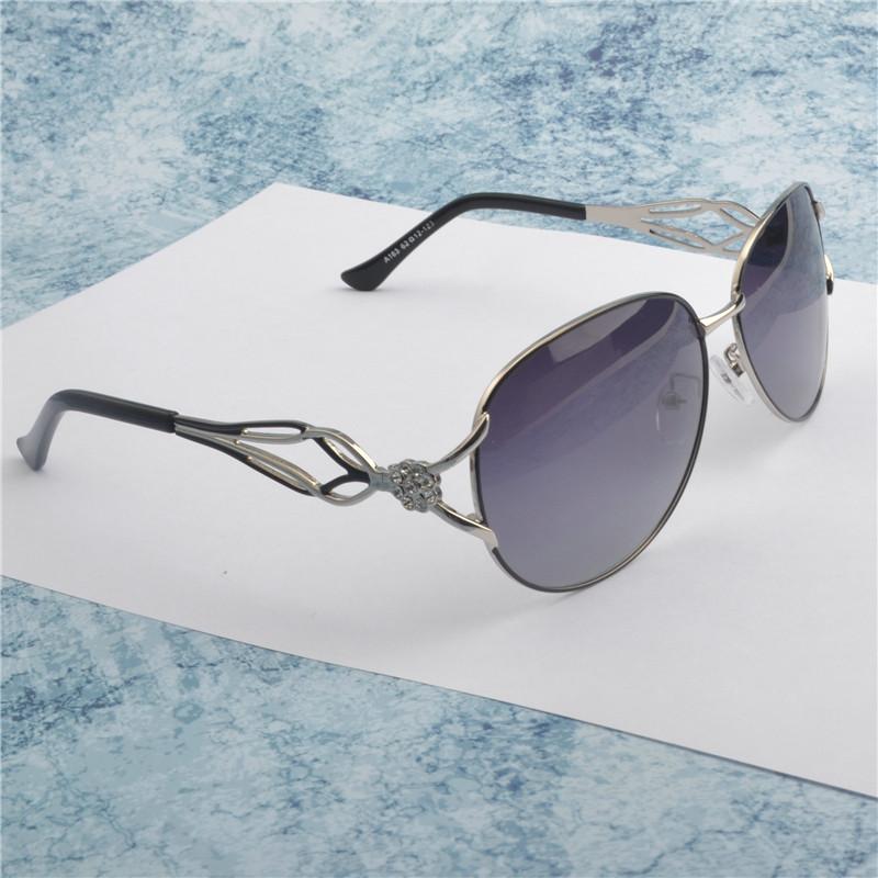 

Sunglasses 2021 Women's Polarized Women Diamond Fashion Box Metal Driving Coating UV400 With FML