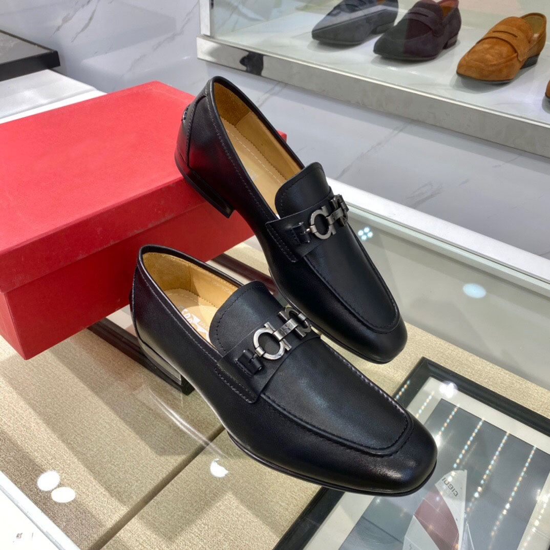 

2021 Men's Genuine Leather Dress Shoes Fashion Wedding Party Oxfords Slip On Business Office Flats Male Brand Casual Loafers Size 38-45, Black