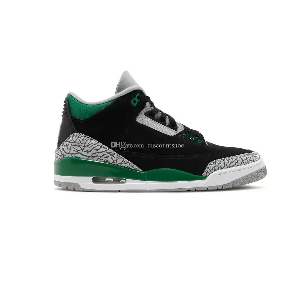 

High quality jumpman 3 Pine Green Basketball Shoes 3s Men Women Sneakers SKU:CT8532 030 (Delivery within 24 hours), Sku 555088 501