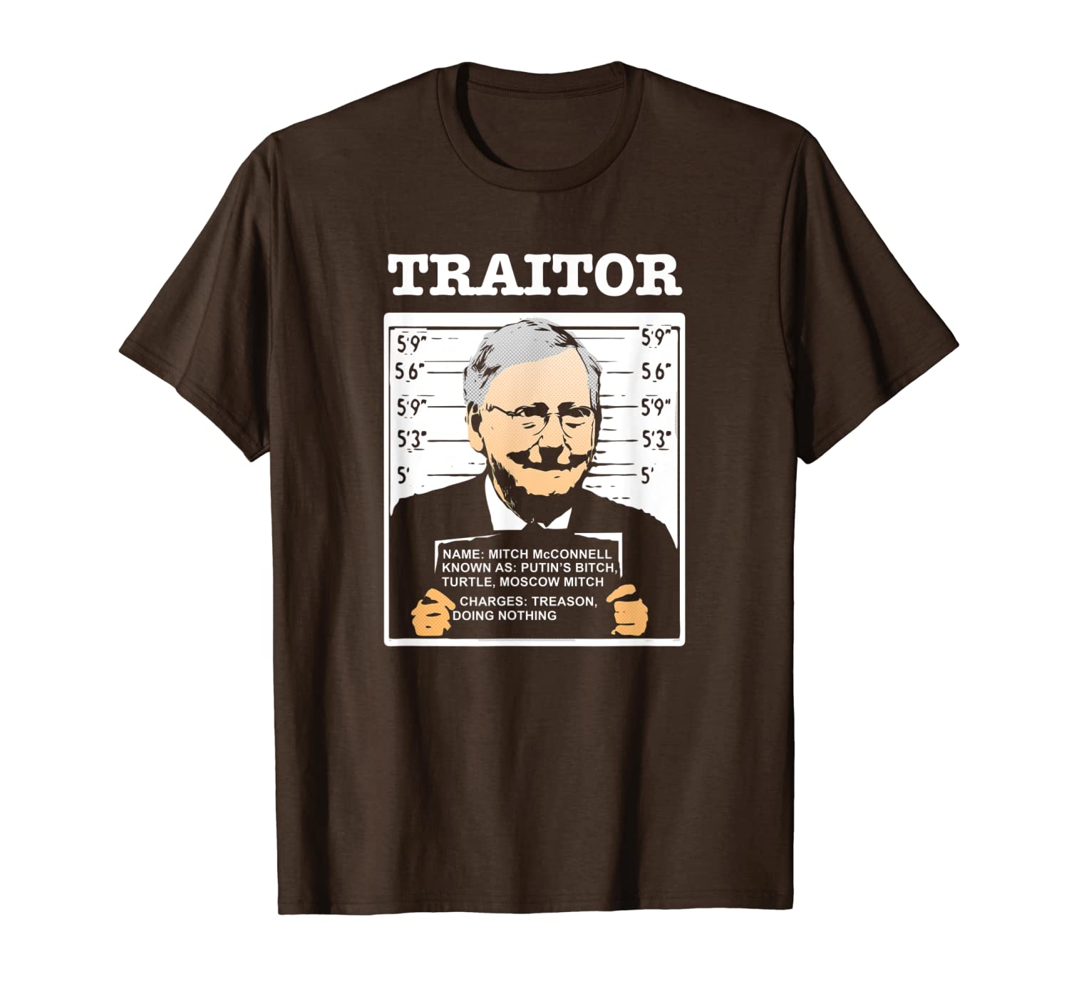 

funny traitor moscow mitch mcconnell mug st-shirt, White;black