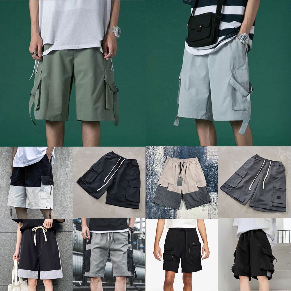 

Mens Shorts Short Pants Five Points Trousers Street Fashion Overalls Multi-pocket Casual All-match S Hipster, White;black