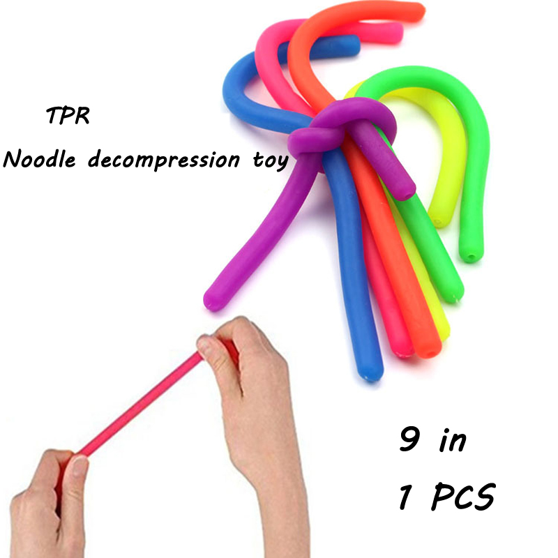 

DHL Fidgets Sensory Toys 9 in Monkey Noodle Stress Reliever Toy for Adults Kids Boys Girls with ADD ADHD or Autism Travel Games Gift Idea 1PCS