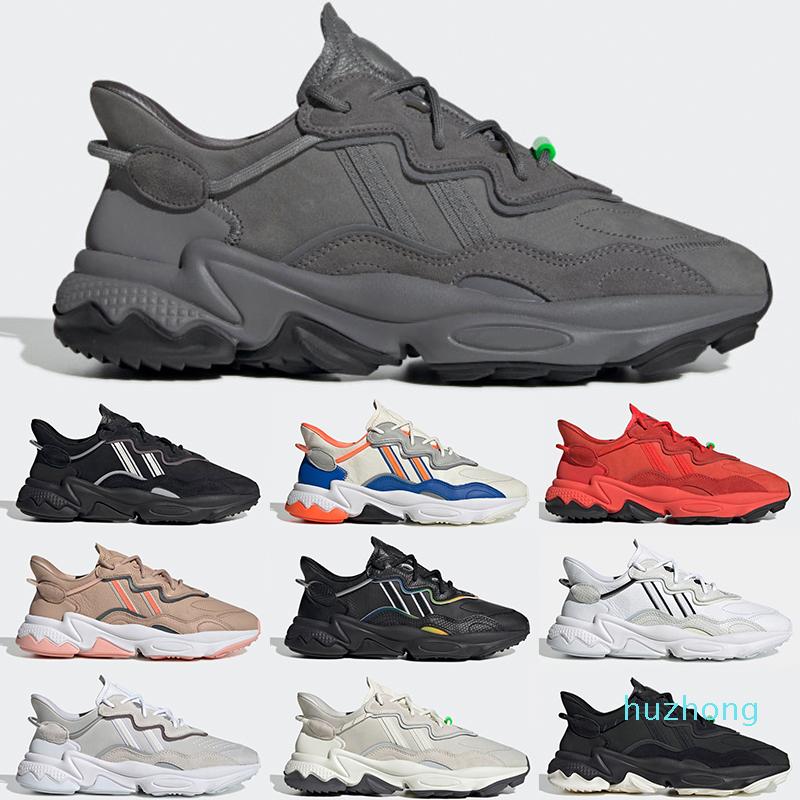 

2020 Casual Shoes Ozweego Men Women Grey Solar Green Cloud White Trail Black Casual Sneakers Trainer Sports Chaussures Running21 Topshop999, White multi