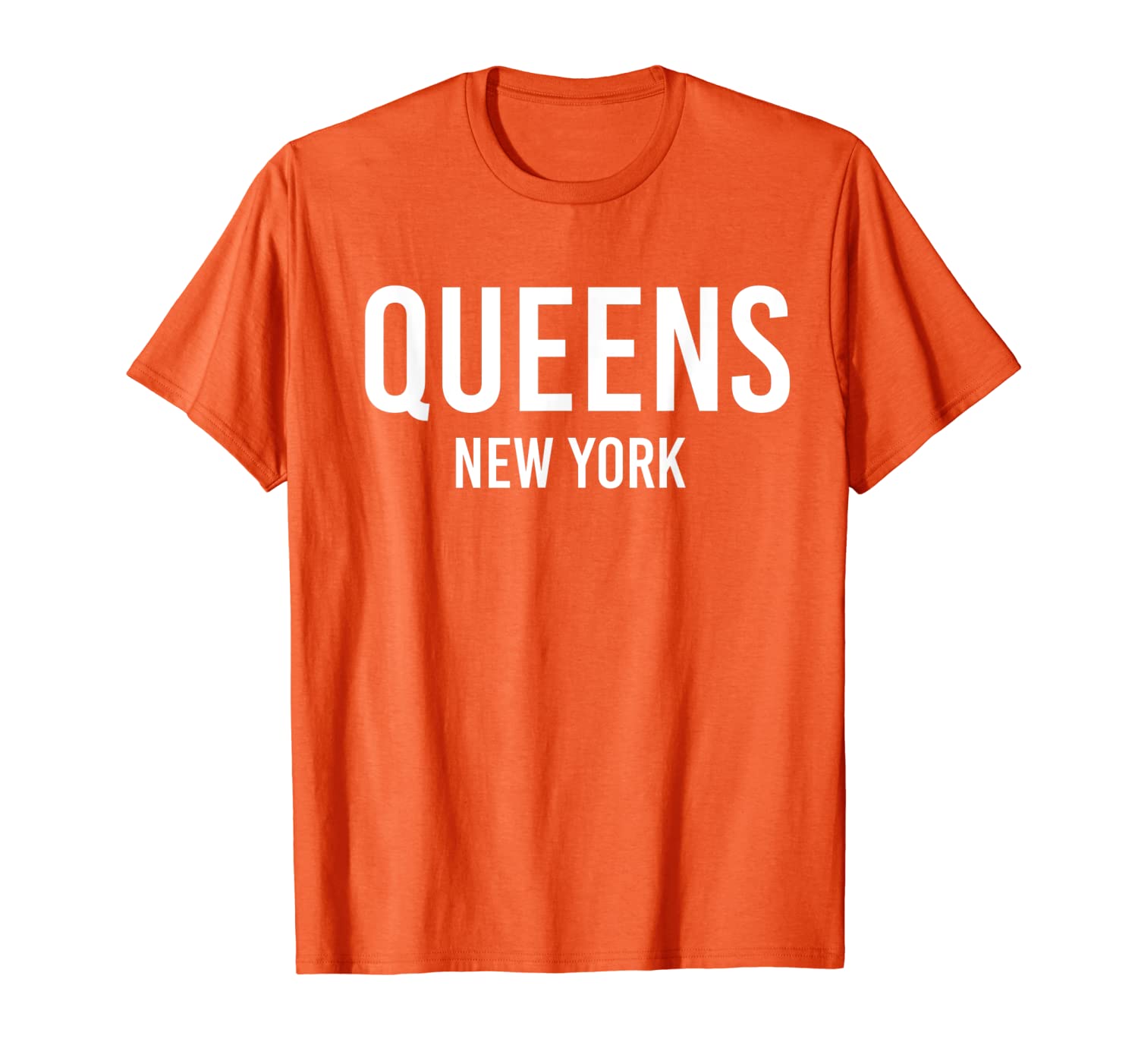 

QUEENS NEW YORK NY USA Patriotic Vintage Sports T-Shirt, White;black