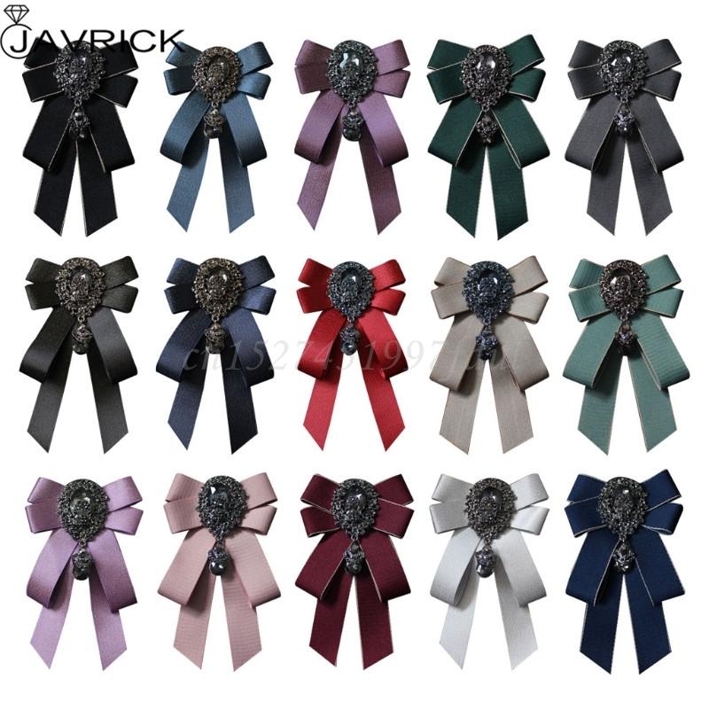 

Pins, Brooches Fashion Men Women Ribbon Bow Tie Formal Party Necktie Rhinestone Crystal Brooch Pin Luxury Wedding Adjustable Bowties