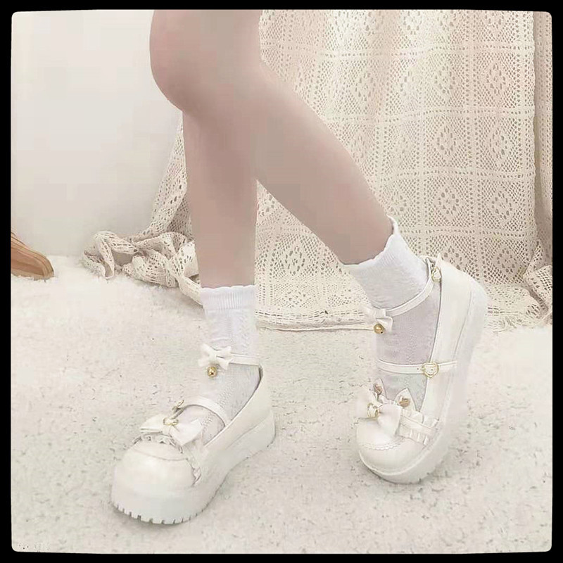 

Medium Sweet-heel Platform Loli Female Kawaii Tea Japanese Party Cosplay Toe Round Bottom Thick Anime Lolita Shoes M0i6