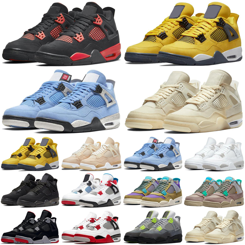 

2023 Designer Designed Basketball Shoes 4 4S Military Black offs White Navy Purple Red cement Leifan University Blue infrared Violet Orefor men and women sneakers, Shown