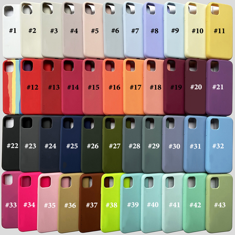 

Original Official With LOGO Retail Box Lining fluff Silicone Cases For iPhone 13 Pro Max 12mini 12/12Pro 11Pro XS XR X 8 7 6s Plus, Upgrade style---leave color number