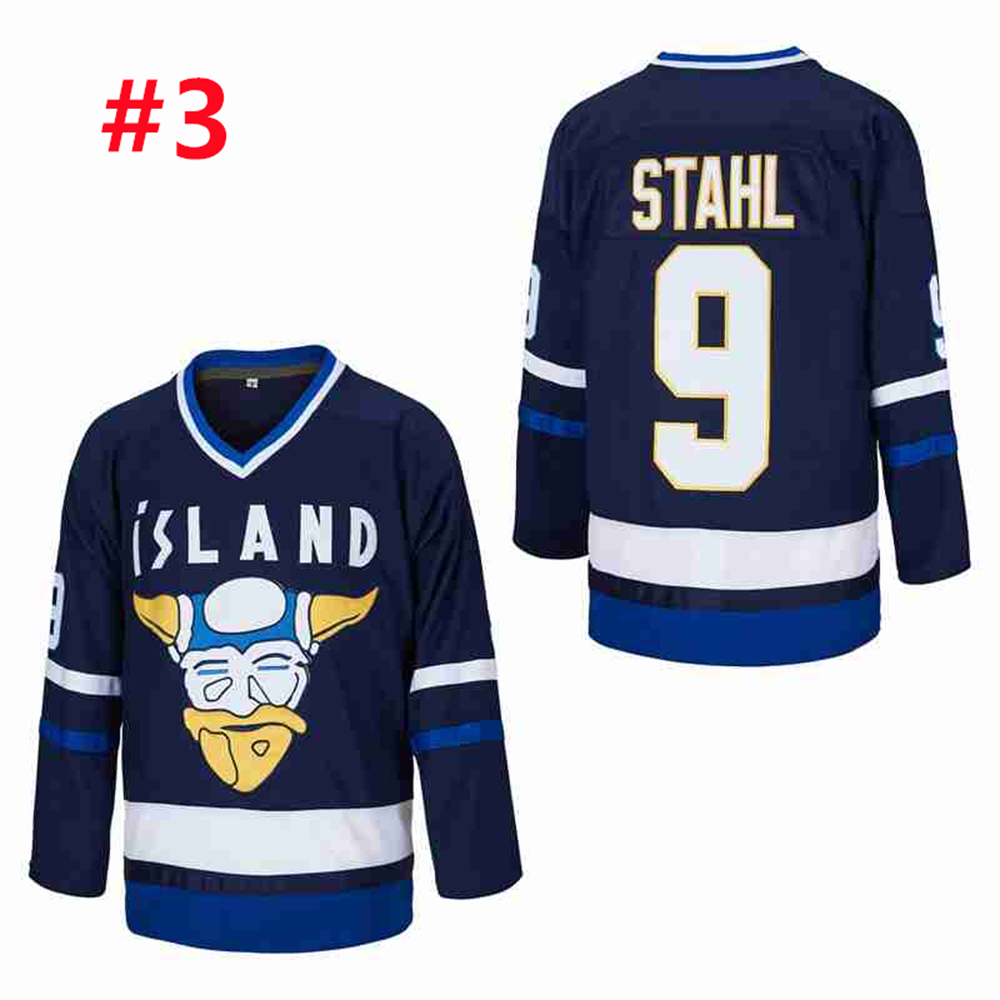 

Movie Ice Hockey #9 Stahl 03 Jerseys Stitched White Jersey Man Size S-3XL