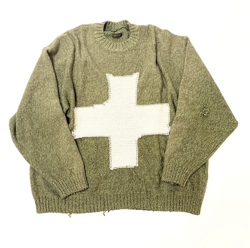 

Mens Designer Hoodies 20ss Kapital Cross Green Knitted Hole Sweaters Long-sleeved T-shirt High Street Fashion Sweatshirt, Black