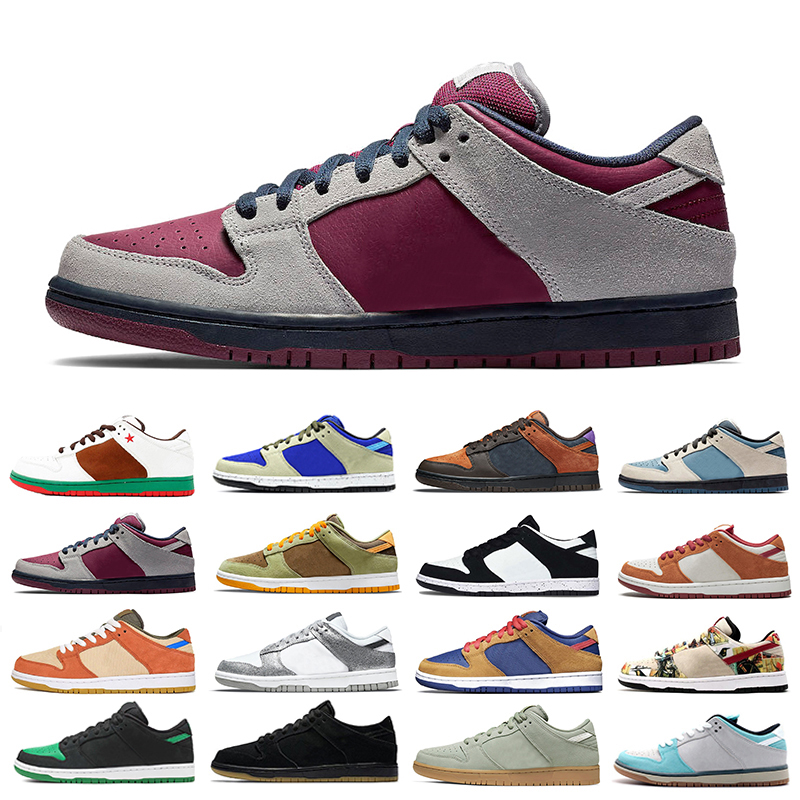 

SB Dunks low mens running shoes designer Golden Archeo Black Burgundy and Grey Plum coast white Syracuse Kentucky Jogging Walking men women trainers sports shoe, Pay for box