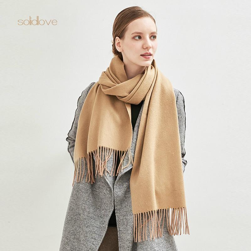 

Scarves 100% Cashmere Scarf Women Unisex Men Solid Color Warm Autumn Winter Thick Real Soft Long, Blue;gray