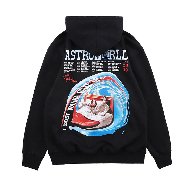 

2021 New Astroworld Hip Hop Hoodies Dos Homens Coisas Estranhas Solto Casual Preto Streetwear Xxxtentacion Casal Com Capuz Oz5z, Pic color7