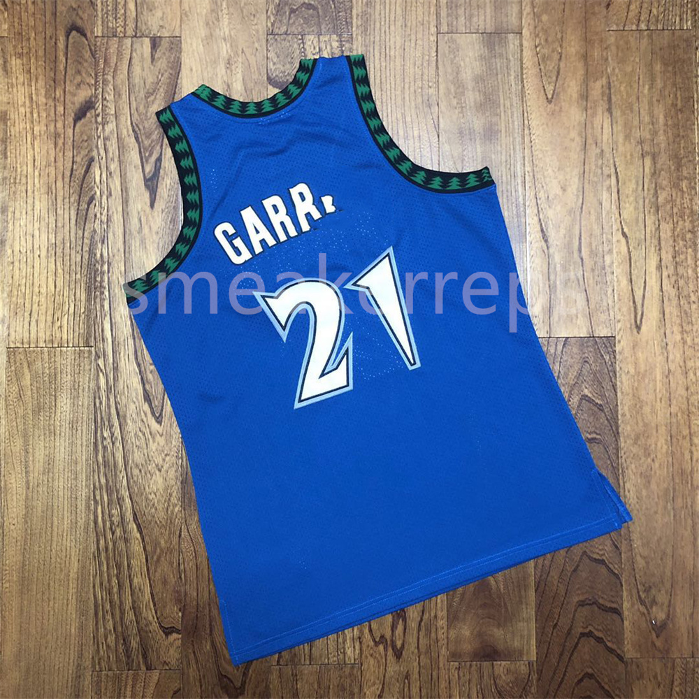 

No. 21 Garnett Forest l Embroidery East Retro Basketball Jerseys TOP Quality Authentic Embroidery Yellow White Green Purple Black Red Blue Baskeball Jersey, Blue 1