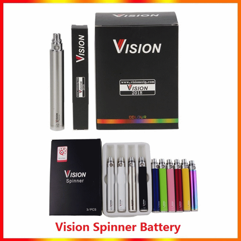

Vision Spinner electronic cigarette ego c 3.3-4.8V Variable Voltage VV battery 650 900 1100 1300mAh e cigs ego Cartridges atomizers In stock
