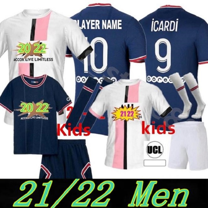 

Paris KEAN soccer jersey 21 22 Maillots de football shirts 2021 2022 MARQUINHOS PsG VERRATTI ADULT Men + kids kit uniforms enfants maillot foot fourth, Away