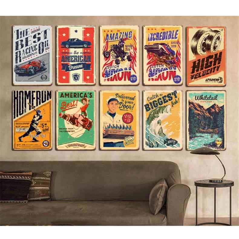

Retro Poster Tin Plaque Metal Vintage Wall Decor for Bar Pub Club Man Cave Signsa