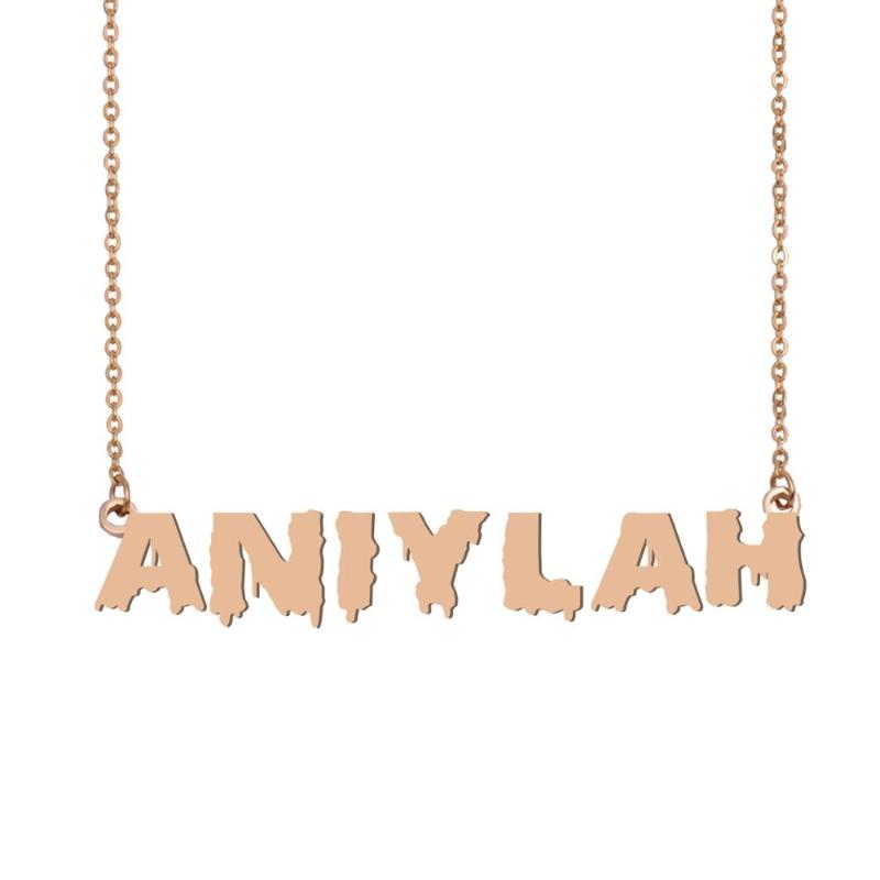 

Pendant Necklaces Aniylah Name Necklace , Cool Bloody Art For Halloween And Santa's Day Jewelry Gift Kids Boys Girls