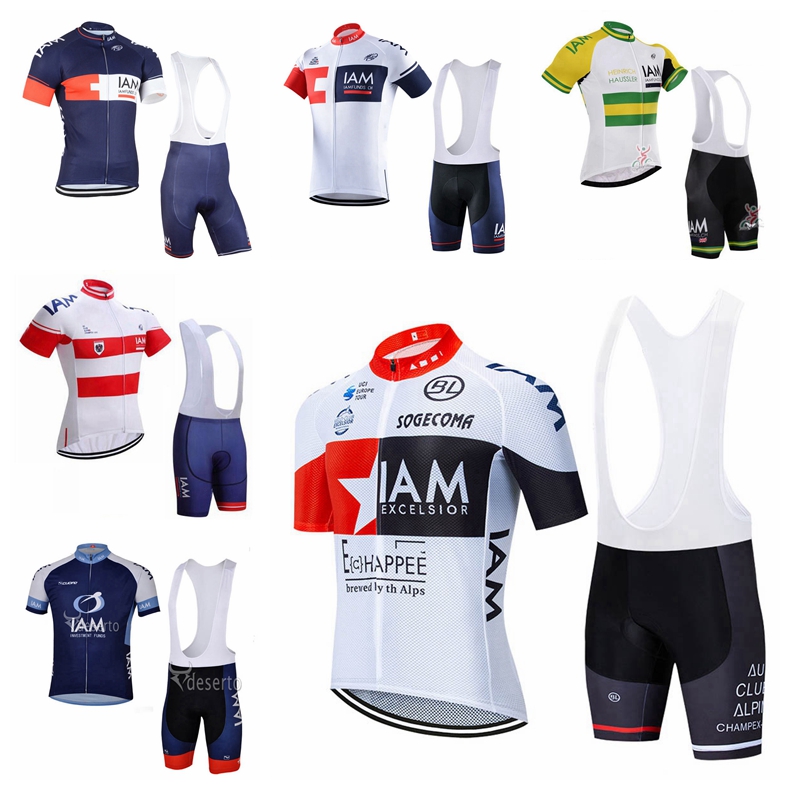 

IAM team Cycling Short Sleeves jersey (bib) shorts sets Breathable Soft Skin-friendly Variety of options accpet custom 31712, Black;red