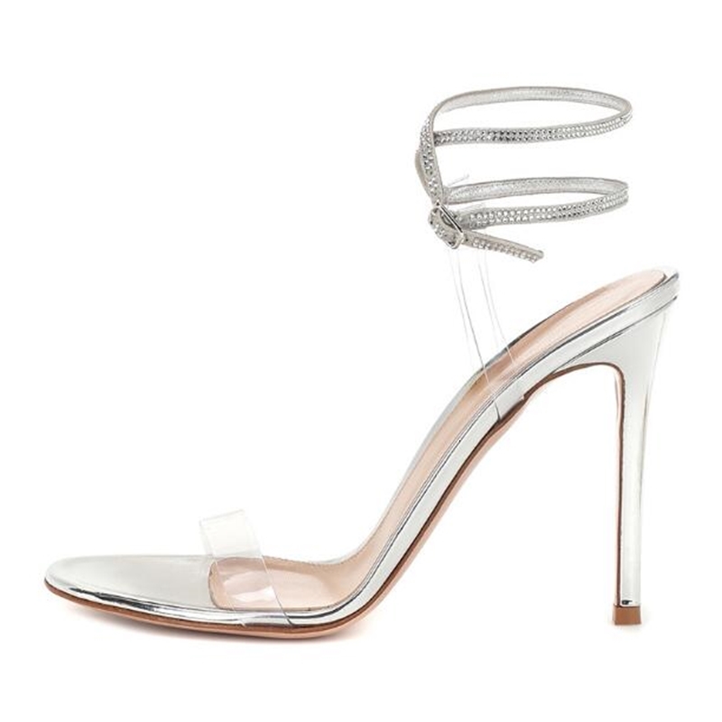 

sandals black strass sliver cross transparent pvc bracelets flat sandals women of the diamond party crystal high heel odbo